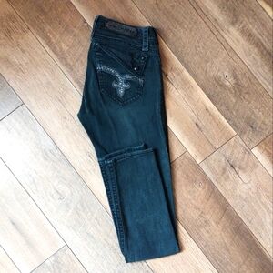 Rock revival black skinny jeans sz 30